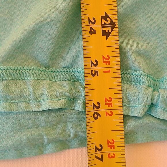 Under Armour Womens Racerback Center Back Pleat Cinched Hem Tank Top Aqua Small - Picture 6 of 7